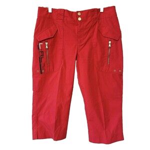 Lauren Active Ralph‎ Lauren Women's Red Cropped Pants L-RL04 Sz 6